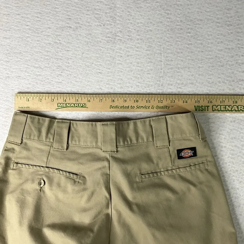 Dickies Mens Pants 32x32 Beige Khaki Twill Flex Cargo Pocket Workwear Cargo